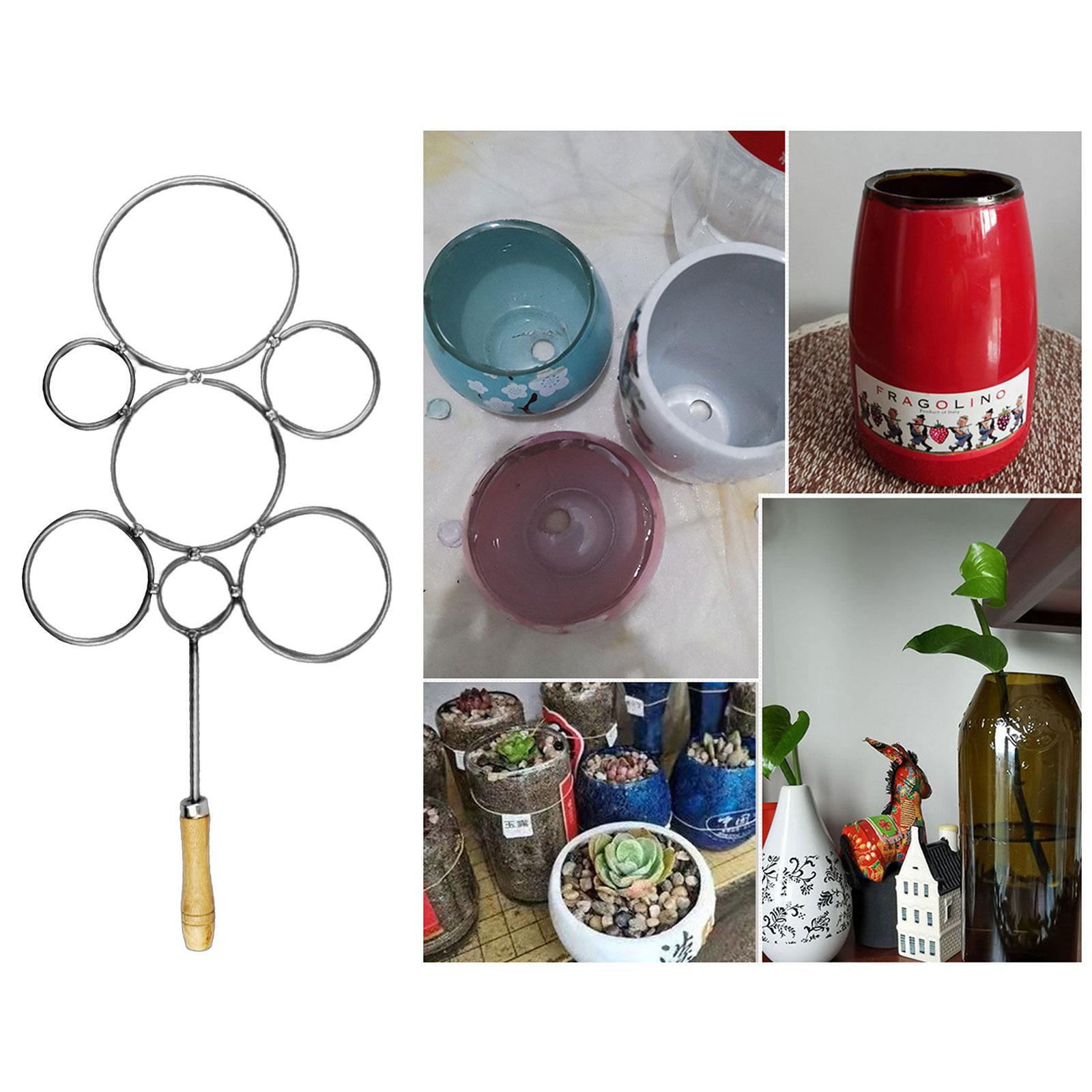 

Резак для бутылок, 7 колец, резак для бутылки вина, резак для резки стекла, инструмент для резки колец, резак для стеклянных бутылок, инструмент для цветочного горшка