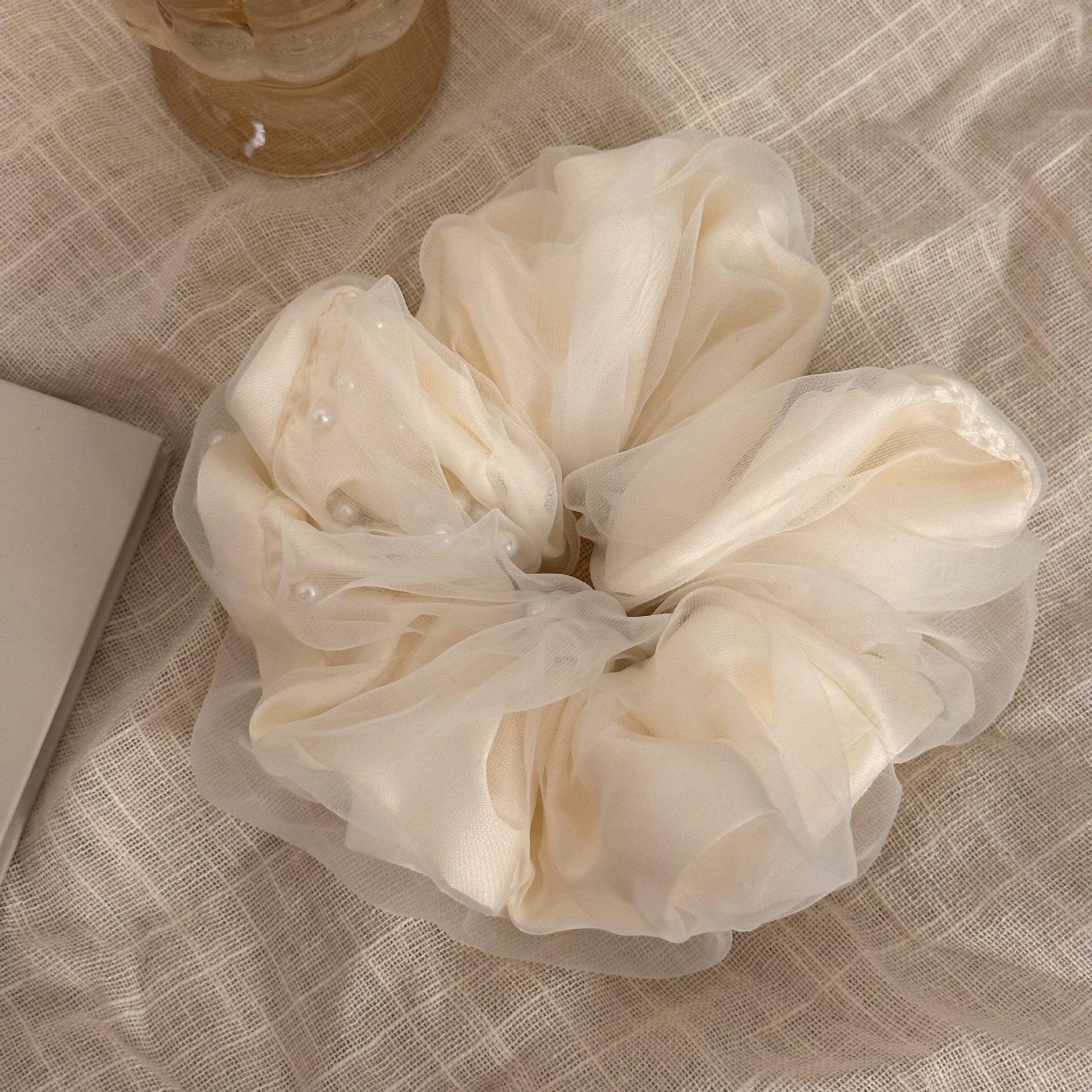 

Элегантный и изысканный, Резинка для волос «Большой кишечник», Женское ощущение высокого класса, Жемчужная кожаная резинка, Женская резинка для волос, Резинка для волос для хвостика бежевый