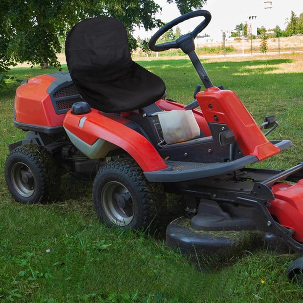 Lawn Mower Seat Cover Waterproof Riding Lawn Mower Seat Protector Tractor Part Full Coverage Protection for Garden Field Lawn