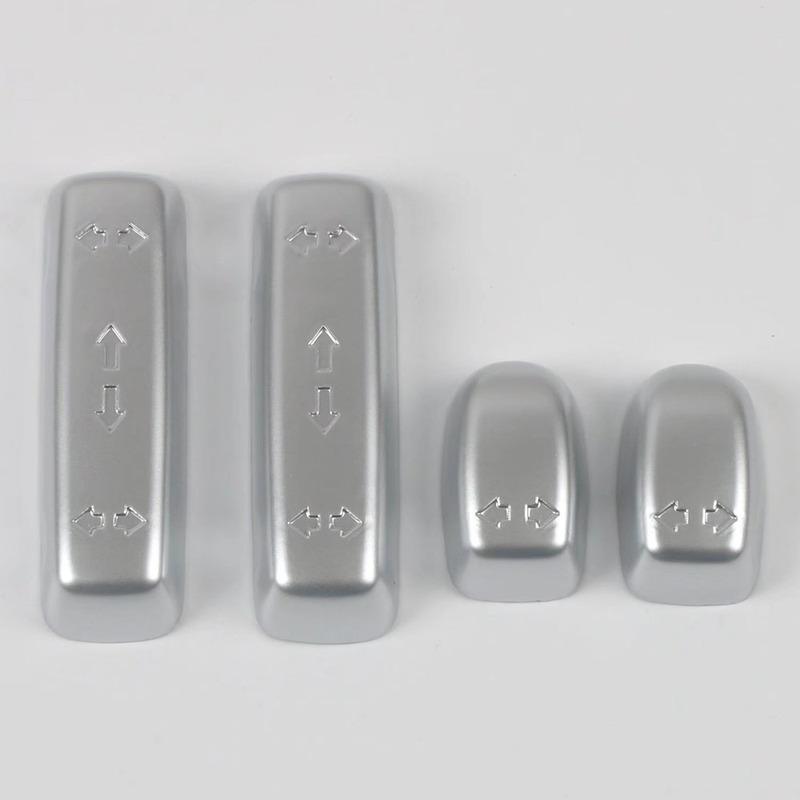 For Honda Odyssey Car Interior Seat Adjustment Switch Button Covers ABS Frame Accessories Decoration Stickers 4PCS