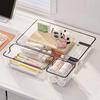 Transparent Desk Drawer Organizer PET Opening Design Desktop Storage Box Stackable Design Multifunction Cosmetics Storage Rack