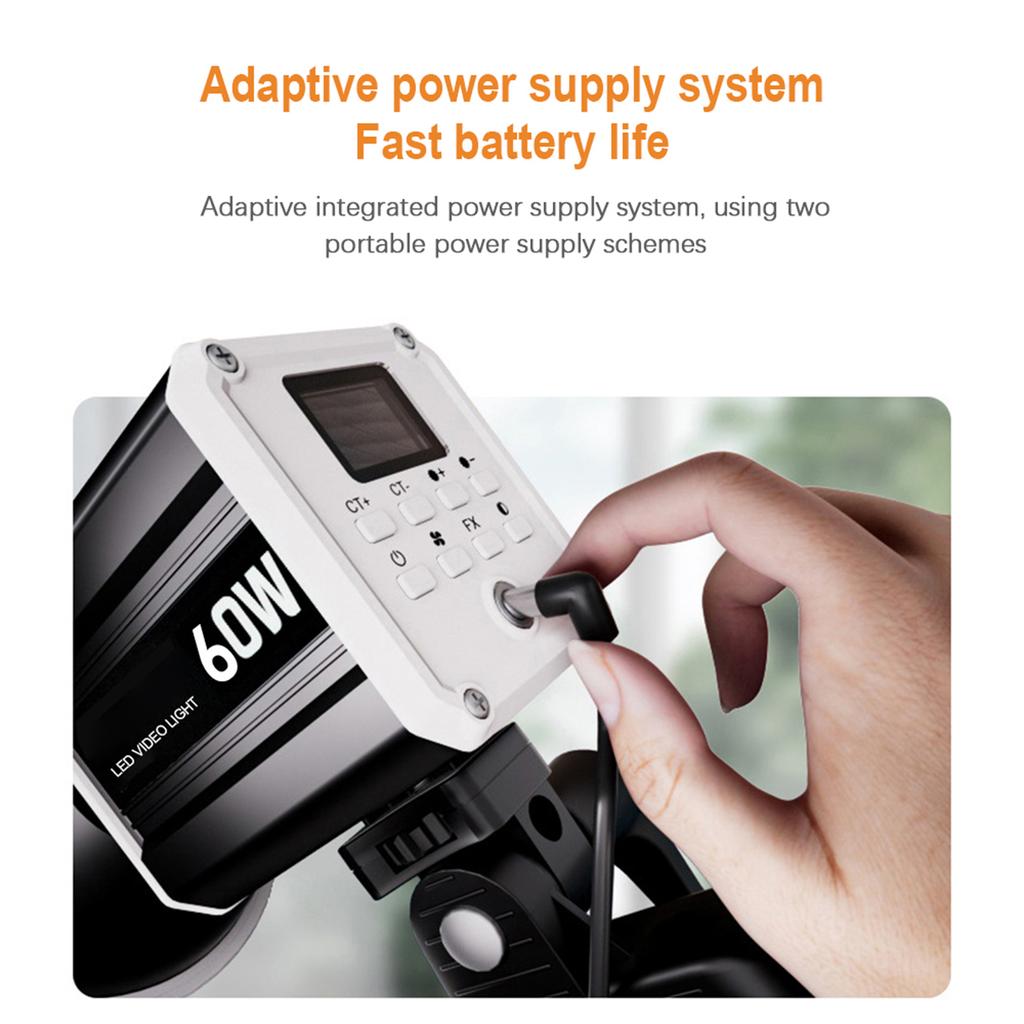 Studio Light 60W 2800K 6800K Color Temperature LED Studio Light for Photography Live Recording