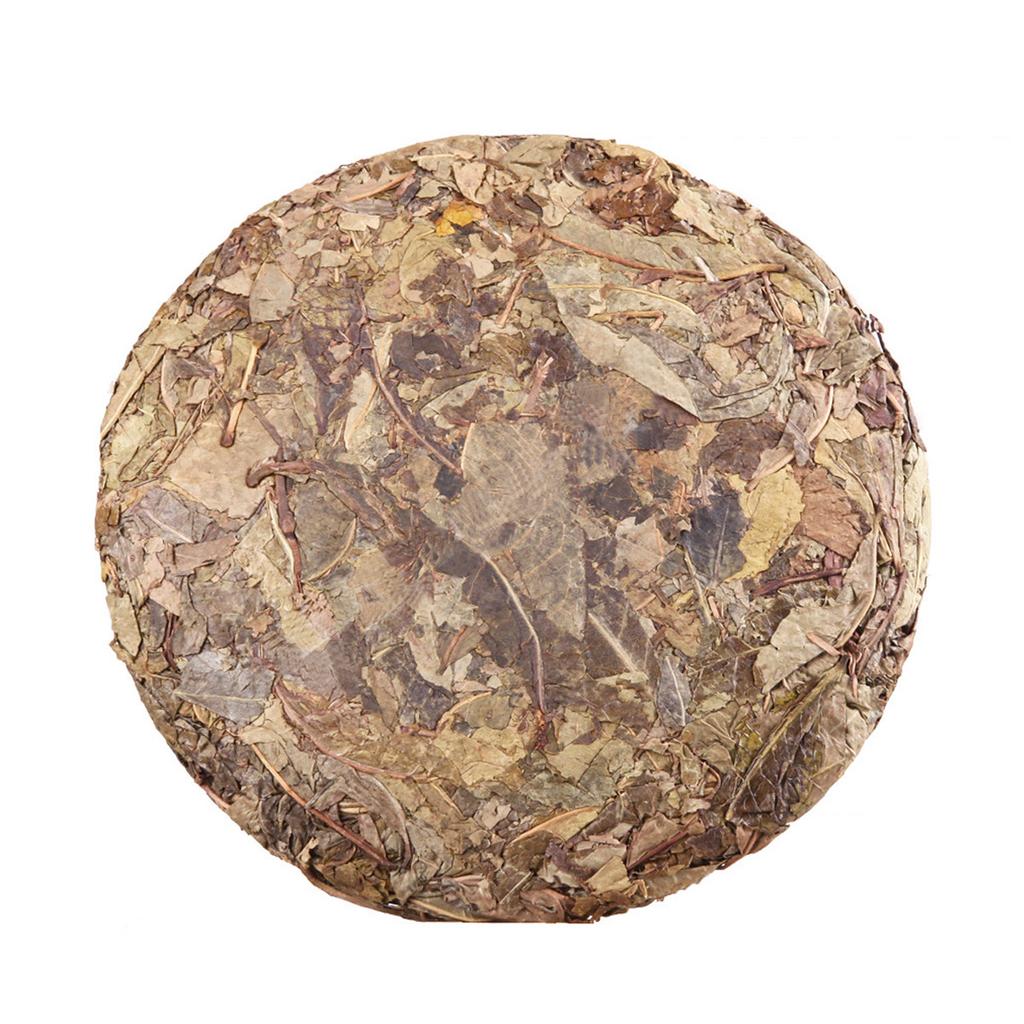 Yunnan Puerh Raw Tea Cake Ancient Tree Gold Leaf 357g