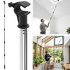 78.7In Window Pole Opener Stainless Steel Sectional Skylight Pole Opener Modular Window Pole Openers for Loft Hatches & Blinds