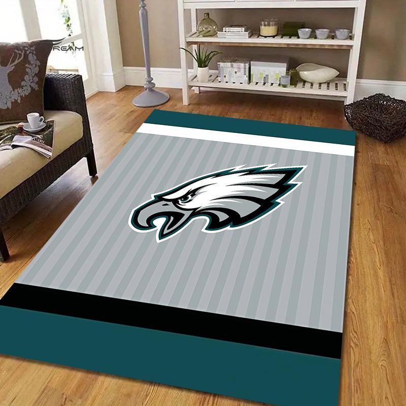Philadelphia Eagles2 Flannel Pattern Square Carpet,Area Rug,Carpet Rug for Living Room Bedroom Sofa Playroom Decor,Non-slip Floor Mat