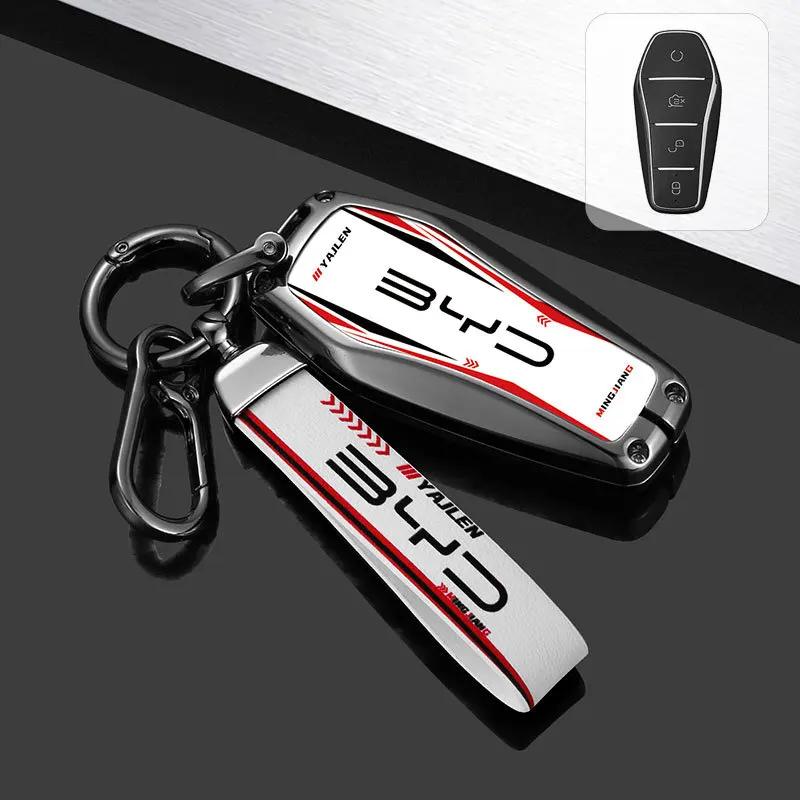 NEW Car Remote Key Case Fob Cover Holder Shell Bag for BYD Song Plus Atto 3 Han EV Tang DM Qin Seal Dolphin Keychain Accessories