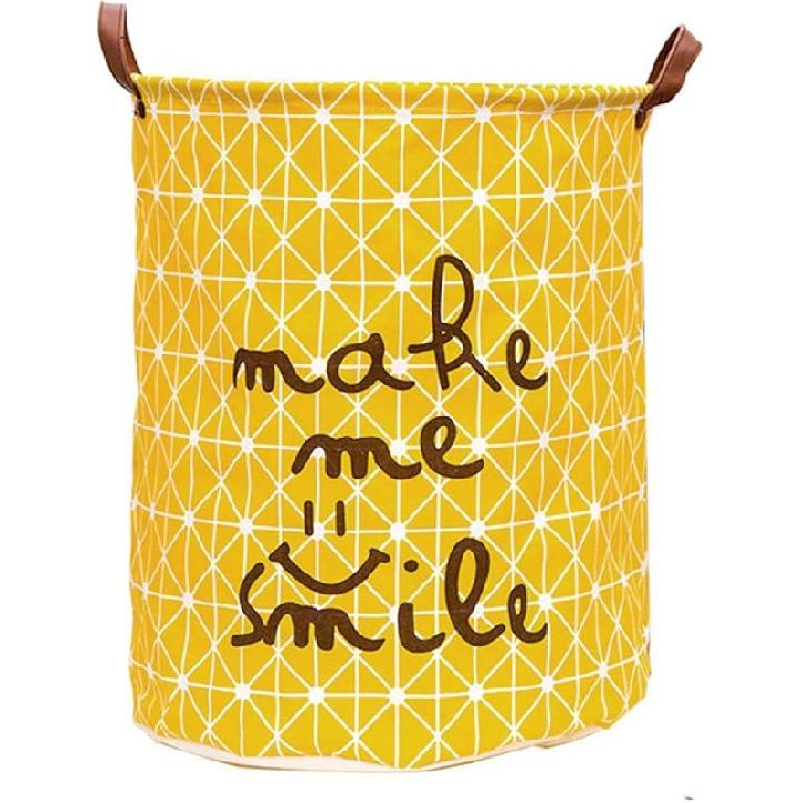 Heavy Duty Durable Canvas Storage Laundry Hamper Basket Large Foldable Toys Clothing Organizer Closet Storage Bin Bag