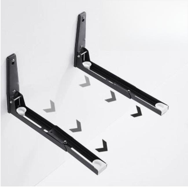 

Микроволновая полка из нержавеющей стали 304 Настенная кухонная полка для хранения Выдвижной кронштейн Утолщенные держатели