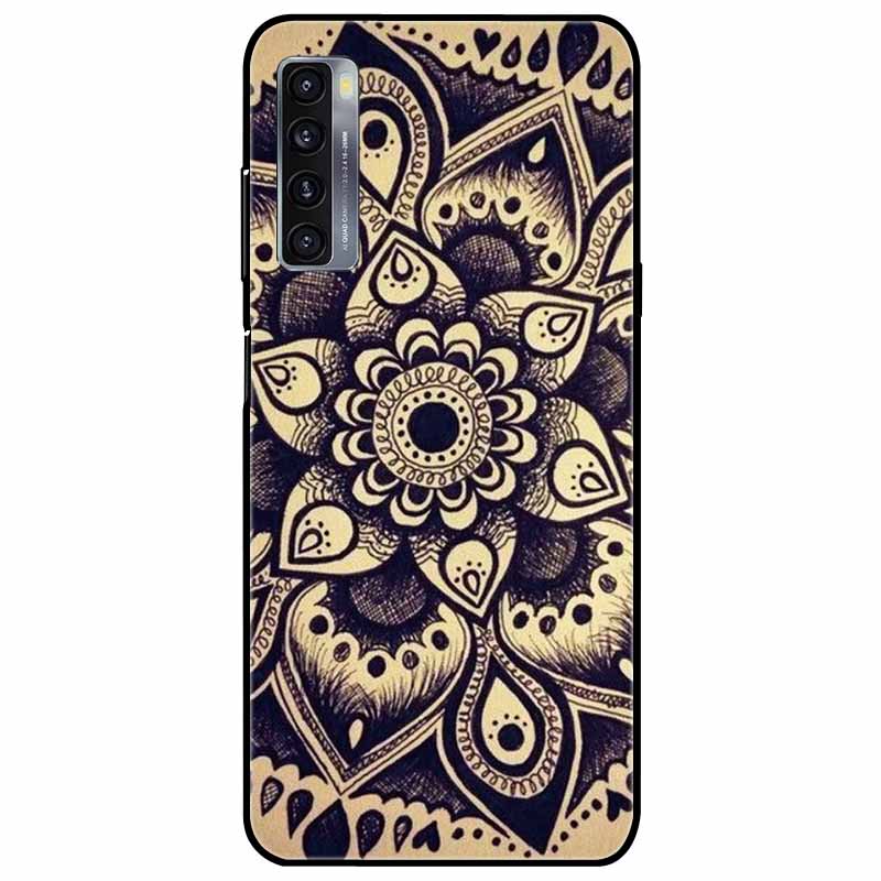 For TCL 20L Plus Case 20L+ Silicone Soft Shockproof TPU Back Cover for TCL 20S 20L Case Black Bumper Painted Funda TCL20S Capa