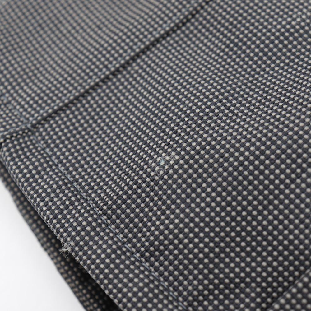 Hermes Herline ToteMM Handbag Gray Nylon Canvas Unisex Used