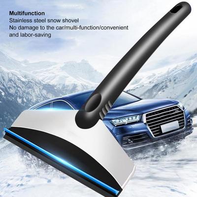 Car Snow Shovel Stainless Steel Car Windshield Ice Scraper Car Window Snow Cleaning Tool