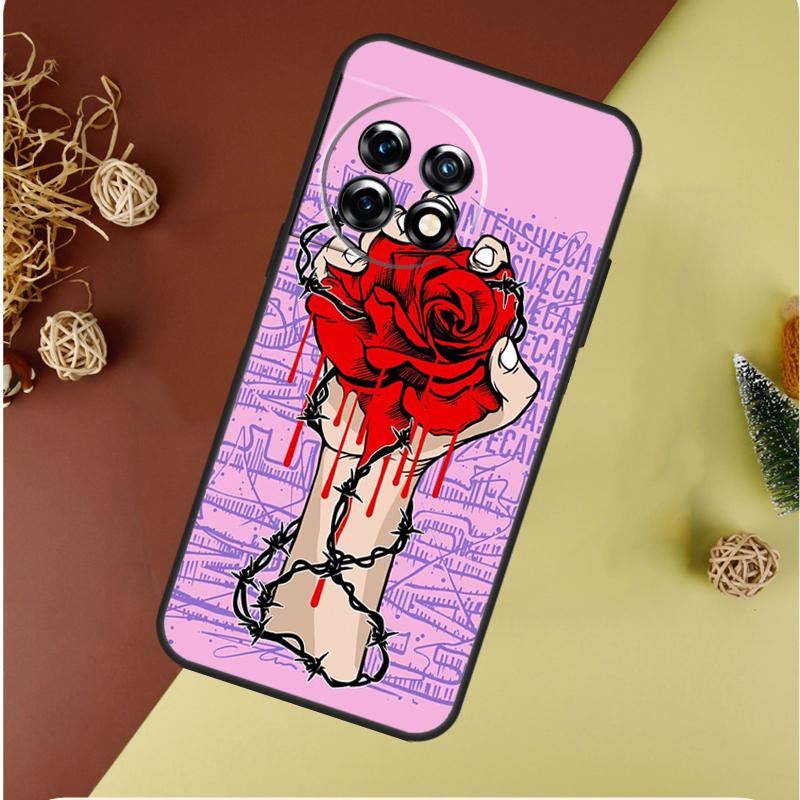 Bloody Hand For OnePlus 13 13R 12 12R 11 9 10 Pro 8T 9RT 10T 10R Nord 4 CE 2 3 Lite N20 N30 Phone Case