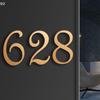 0-9 Acrylic Self Adhesive House Number Sticker Frosted Silver Gold Color Doorplate Home Door Plaque Numbers Sign New