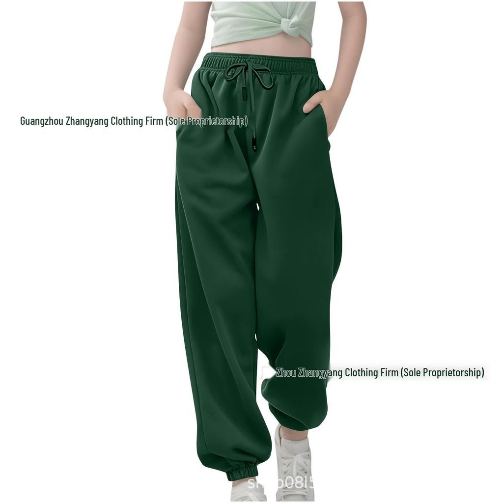 Enfärgade Långbyxor för Pojkar och Flickor, Löst Snitt för Vår/Höst, för Barn