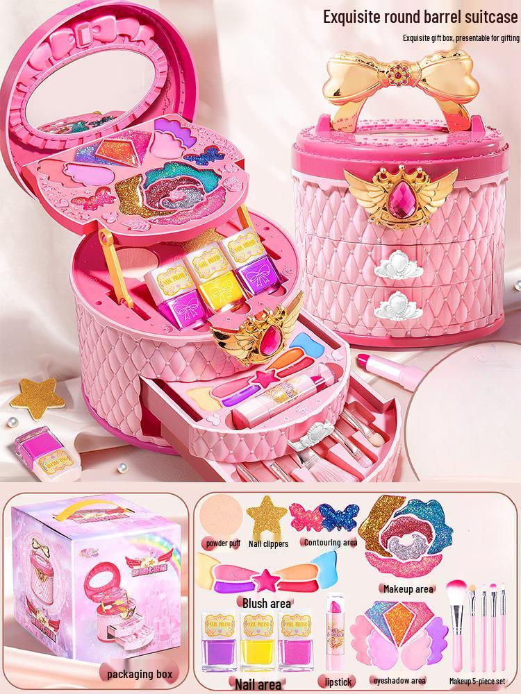 Children's Makeup Toy Set: Nail Polish, Lipstick, and Girl's Cosmetics Box - Perfect Birthday Gift