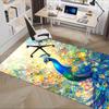 Colorful Peacock Chair Mat - Office Carpet, Oversized Rug for Home Decor, Sofa Mat, Desk Pad Gift, Suitable for Bedroom, Living Room, Variou