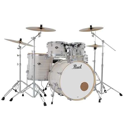 Pearl EXPORT Ready Set Go All-in-One Drum Set, 2-Crash Version, Slipstream White, EXX725SN/C-2CS #777
