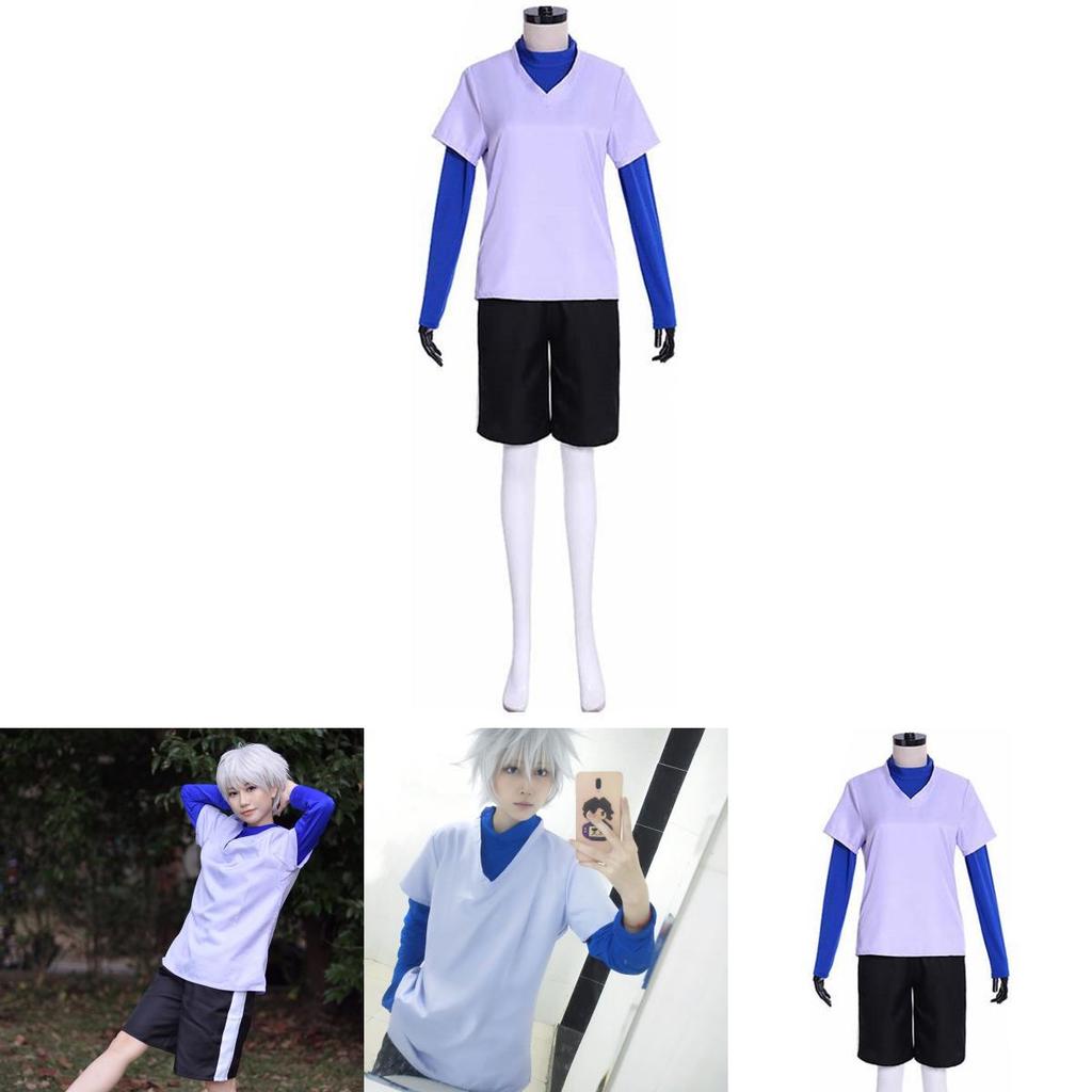 Hunter×hunter Anime Killua Zoldyck Cosplay Costume Uniform Suit Full Outfit Set