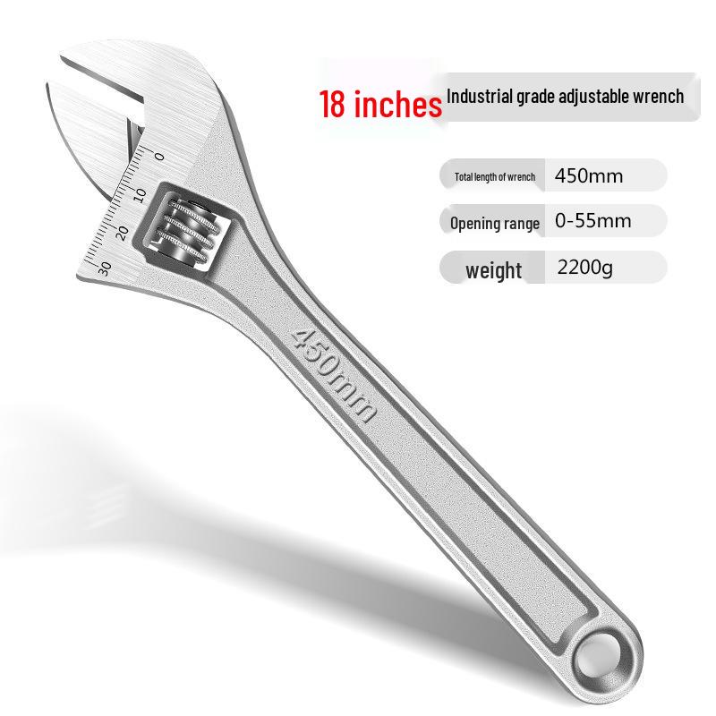 Adjustable Multi-Function Large-Opening Short Handle Wrench for Bathroom Use