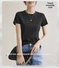 Ice-Feel Slim Fit Cotton Round Neck T-Shirt, Solid Color, Short-Sleeve, Women's 2025 Spring/Summer Collection