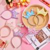 Paillettenkrone Glitzer Stirnbänder Prinzessin Partygeschenke Elastische Diademe für Mädchen Kronen Kleine Bling-Accessoires Frauen Geburtstag