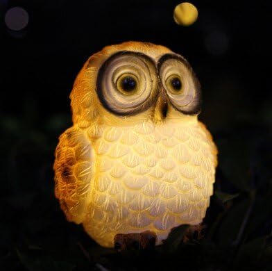 bubulu Garden Light, Outdoor Waterproof Solar Owl Solar Light, Stylish and Cute Owl Ornament, Garden, Balcony, Entrance, Gift, Lucky Charm