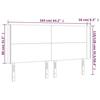 VidaXL LED Headboard Bedroom Furniture Double Bed Accessory Head of Bed Frame Interior Cream 3123779