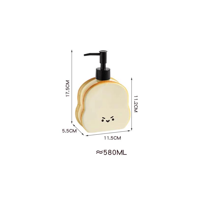 580ml Ceramic Hand Sanitizer Dispenser Bottle, Light Luxury High-end Bathroom Shower Gel, Shampoo Press Bottle Shampoo Dispenser