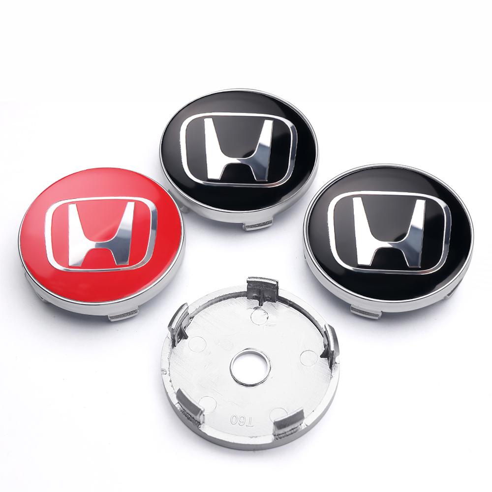 4pcs 56/60MM Car Wheel Center Hub Cap Cover Tire Rim Cover stickers Auto Accessories For Honda CIVIC Mugen Type R Type S Crv Brv