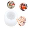 4PCS Ice Making Molds Rose Shape Silicone Mold for Freezing Chocolates Candles White