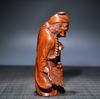 Chinese Antique Boxwood Wood Carving Ji Gong Buddha Statue Collection Nice Art
