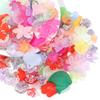 50g/lot Multistyle Acrylic Beads Colorful Flower Leaf Shape Loose Spacer Beads For DIY Handmade Phone Chain Keychain Accessories