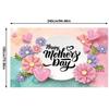 Happy Mothers Day Banner Mothers Day Backdrop Flower Themed Mothers Day Hanging Sign Mothers Day Decoration for Photography