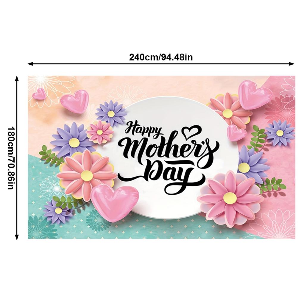 Happy Mothers Day Banner Mothers Day Backdrop Flower Themed Mothers Day Background Mothers Day Decoration for Photography