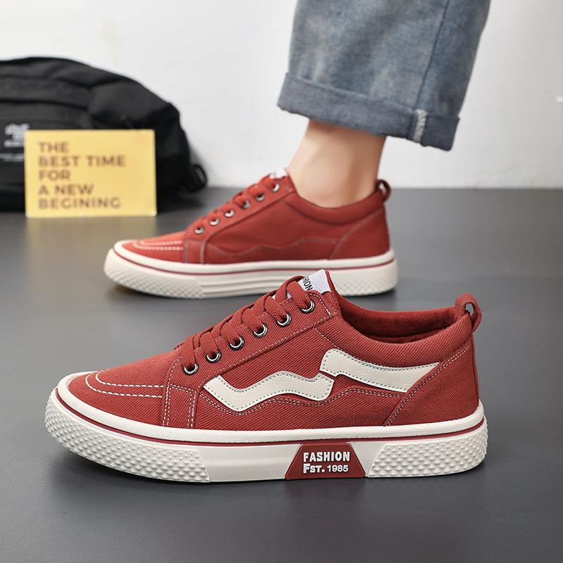 Fashion Men's Canvas Low-top Casual Sports Shoes Men's Trendy All-match Breathable Cloth Shoes