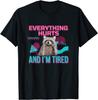 Everything Hurts And I'm Tired Funny Raccoon Meme Retro Animal Gift T Shirt