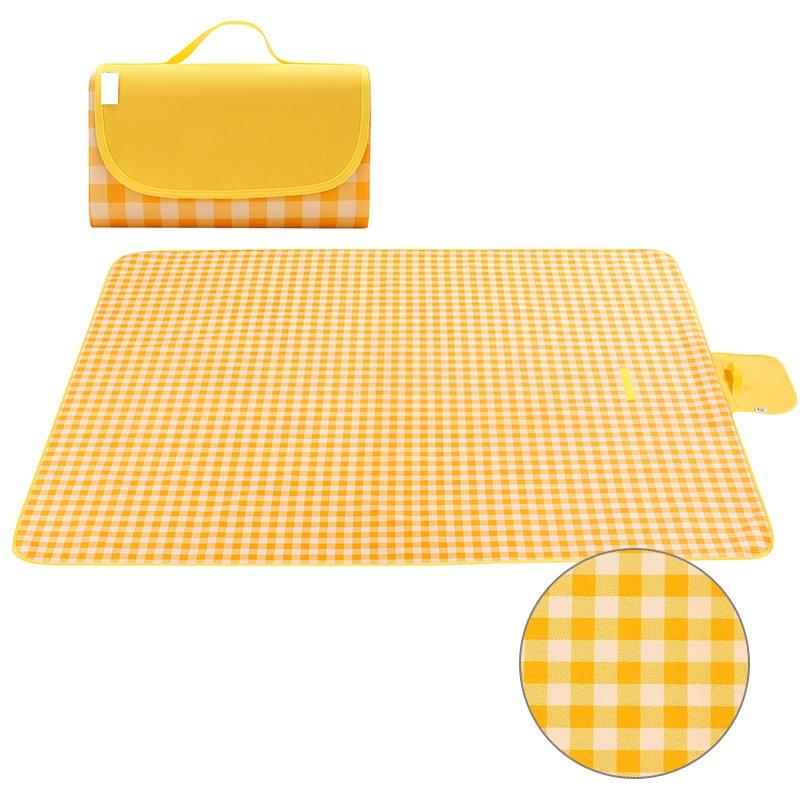 

Outdoor Thickened Picnic Mat Oxford Cloth Moisture-proof Floor Mat Sitting Camping Tent Foldable Waterproof Beach Portable 200 150cm жёлтый