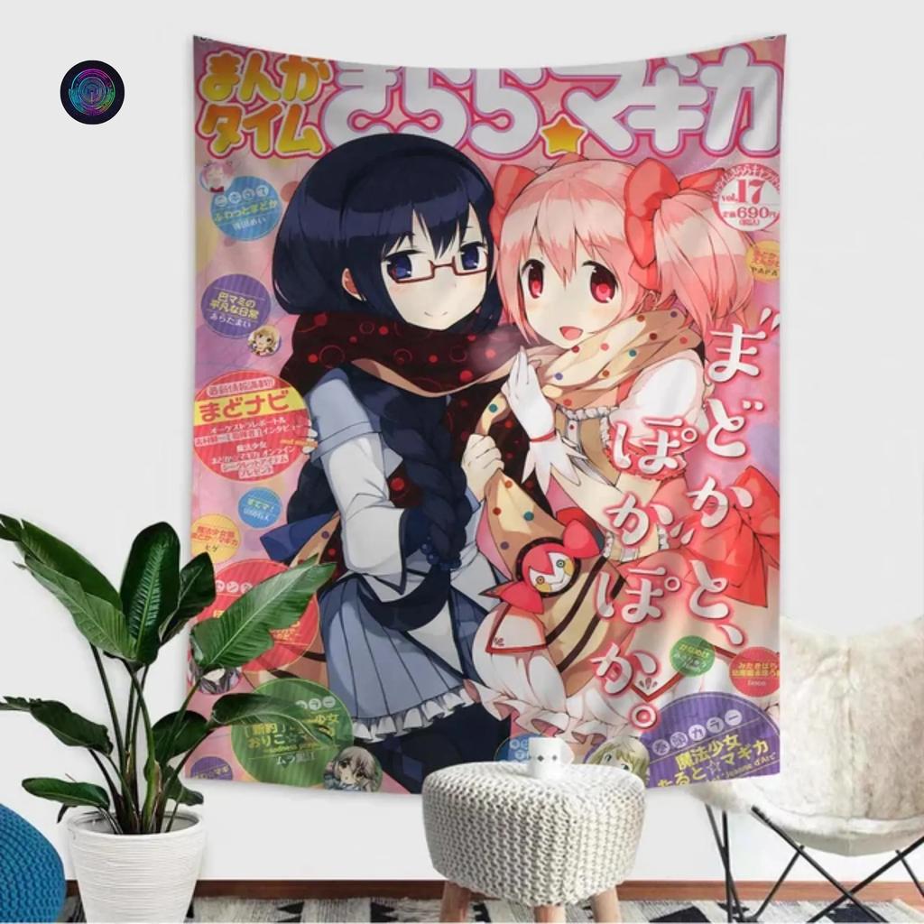 MMadoka KKaname Tapestry  PPuella Magi  MMadoka Magica Anime Wall Hanging  Magical Girl Room Decor