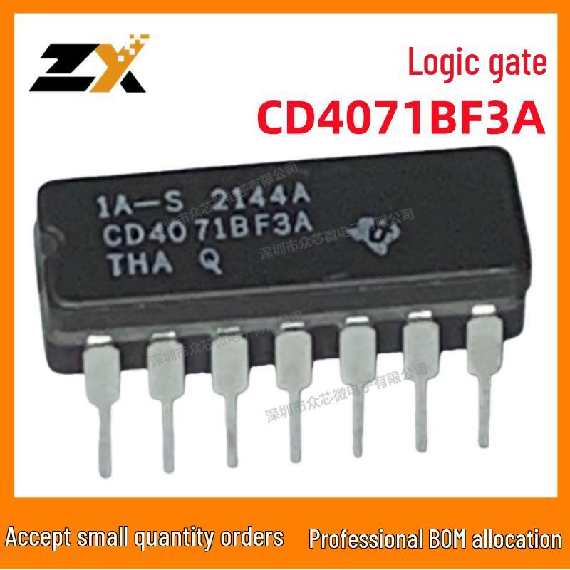 

CD4071BF3A: 4-Channel Dual-Input OR Gate, CDIP-16, 3V-18V.