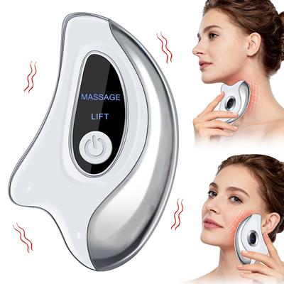 Electric Gua Sha Facial Scraper Board Microcurrent Neck Massager Face Lift Plate Vibration Facial Lifting Firming Skin Care Tool
