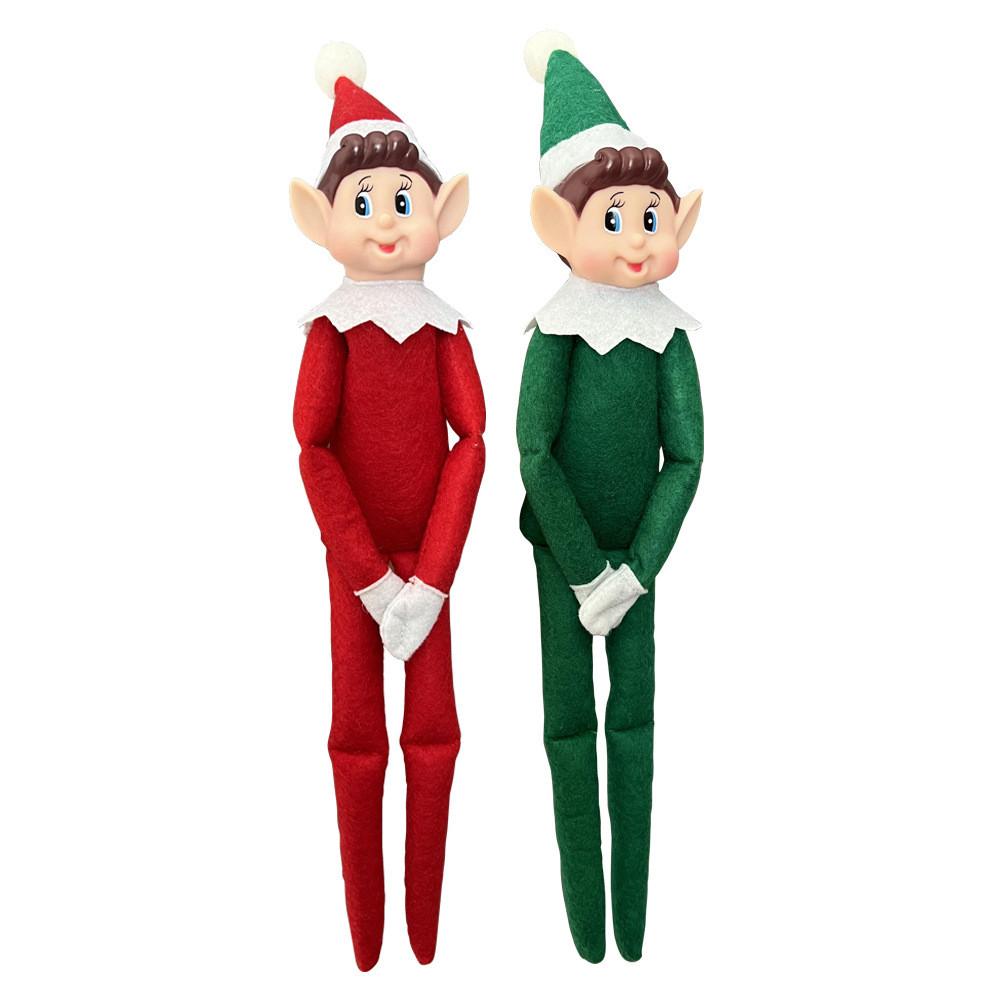 Doll Suffed Christmas Plush Toy Dressed Elf Ornament For Home Decor Gift