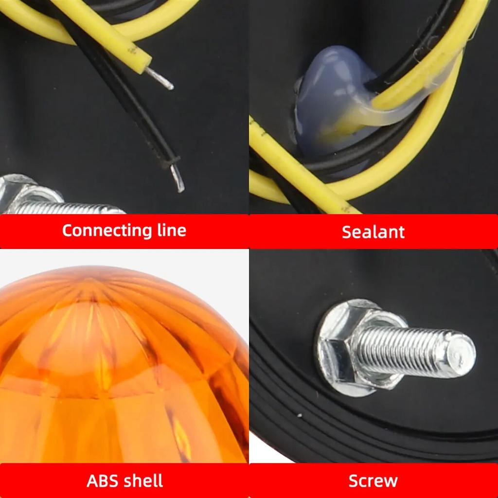 1pcs 12V 24V Car Side Marker Light Conical External Dome Light Clearance Side Marke Signal Tail Turn Indicator Warning Light