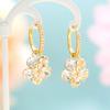 Fresh Zircon Flower Ear Cuff Earrings - Spring/Summer 2024 Fashion Niche Design
