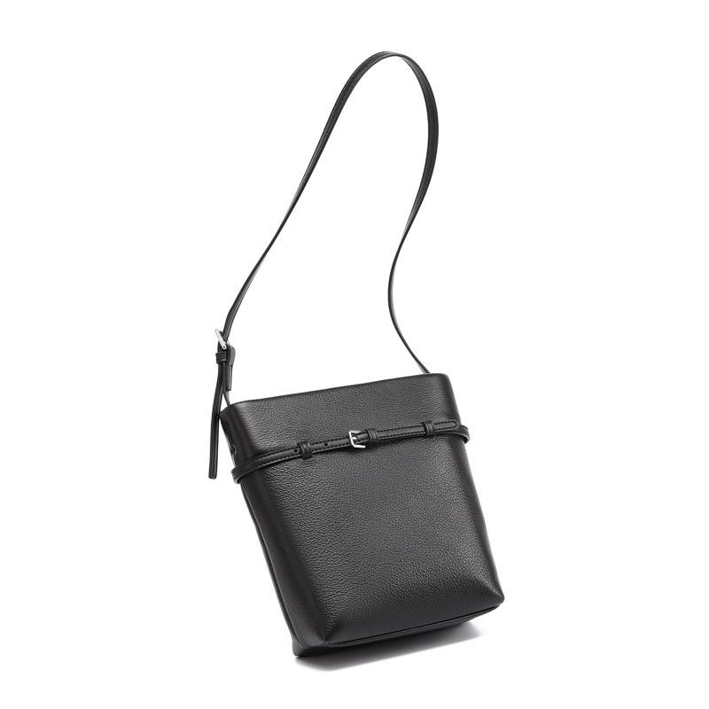 Bucket Bag - Genuine Leather - Commuting Crossbody Bag - Single Shoulder Bag Under The Arm - Phone Bag