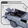 1/24 Tesla Cybertruck Pickup Alloy Car Model Diecasts Metal Toy Off-road Vehicles Car Model Simulation Sound and Light Kids Toys Gift