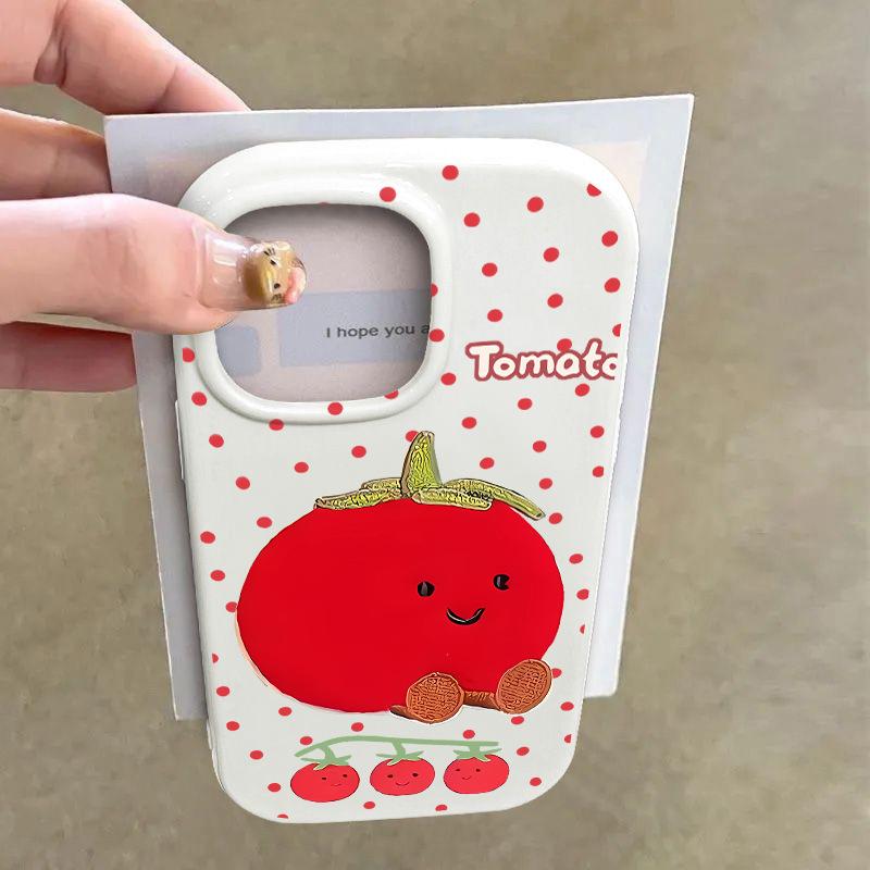 

Fat tomatoes are suitable for Apple iPhone16promax mobile phone case New Year s all-inclusive creativity apple 17promax