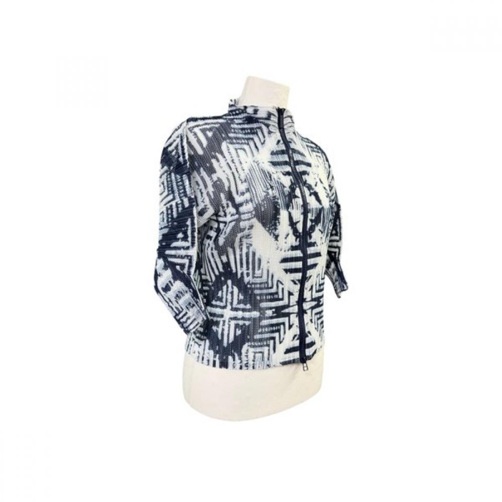 LA VITA JUNKO 7 8 Sleeve Diamond Geometric Print Mesh Jumper  Ltsjp28p 