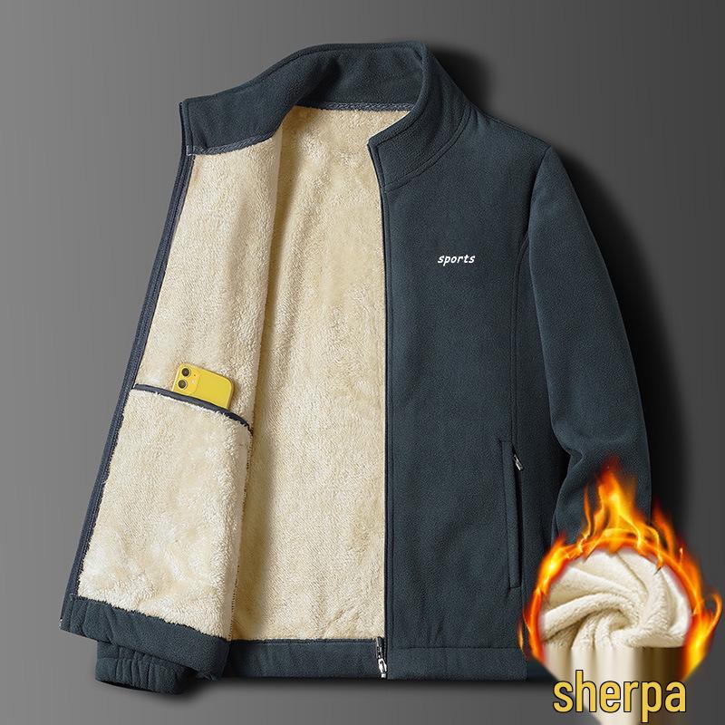 Men's Fleece Climbing Jacket - Middle-aged Dad's Lambswool Cardigan