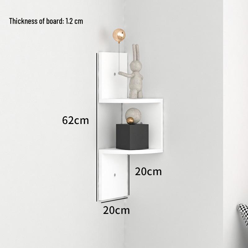 Wall-Mounted Multi-Layer Shelf: Corner Storage and Decoration for Bathroom, Bedroom, and Living Room.