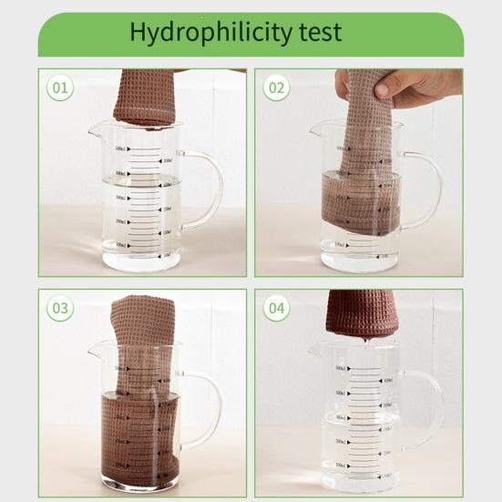 5Pcs Dishwashing Towels Pure Color Water Absorption Cotton Kitchen Clothes Stain Removing Dishcloths Kitchen Rags